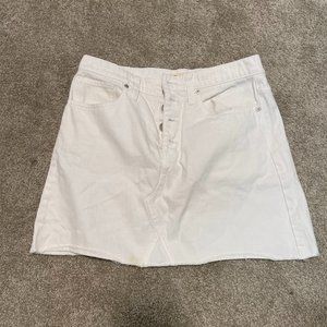 Madewell Denim White Jean Skirt